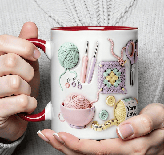 🏆Flash Sale⚡ Meer dan 50.000 verkocht! Bijna uitverkocht💥Yarn Love-mok, cadeau voor handwerkers en creatievelingen