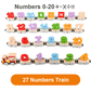 🔥Magnetische treinpuzzel met cijfers en letters, houten speelgoedauto