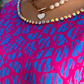 🔥50% KORTING🔥Diamond Neck Roze Paarse Bloemenprint Jurk