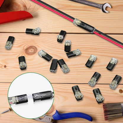 🛡️ Dubbeladerige connector met vergrendeling — stevig vergrendeld, glijdt niet weg ⚡🔒