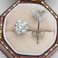 Prachtige klassieke moissanite oorknopjes met zes pootjes