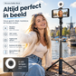 📸 Waarom een cameraman als je selfiestick je gezicht volgt? 180 cm, 360° draaibaar, ingebouwde camera en 2 invullampen – perfecte solo-opnames.