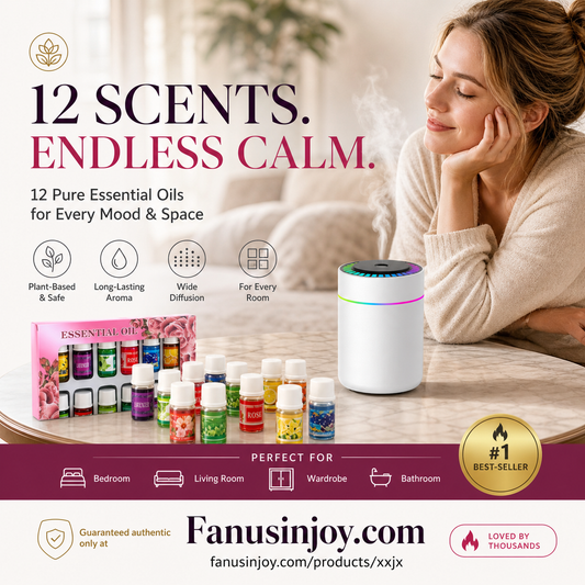 🔥Tijdelijke aanbieding: 50% korting!🎁🌺De frisse geur geeft je een goed humeur!🌷Set van 12 in water oplosbare etherische oliën