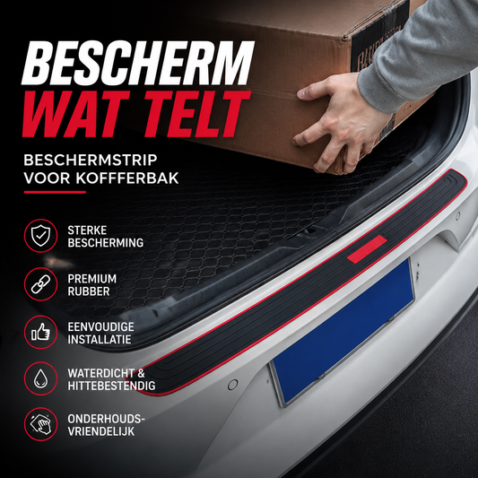 🚗50% KORTING🛡️ Kofferbakbeschermingsmat | Antislip · Duurzaam PVC · Superklevend · Montage zonder boren · Kras- en vlekbestendig