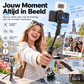 📸 Waarom een cameraman als je selfiestick je gezicht volgt? 180 cm, 360° draaibaar, ingebouwde camera en 2 invullampen – perfecte solo-opnames.
