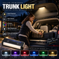 🔆🚗 Solar LED-kofferbaklamp | Automatische sensor | Draadloos & zonne-energie | 6 kleuren + noodmodus | 3 helderheidsstanden | 30 sec montage | 50% KORTING!