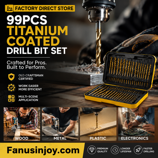 🔧🔥 TIJDELIJK 50% KORTING! Stop met het verbranden van je boortjes alsof je een kampvuur maakt! Deze 99-delige titanium HSS-set blijft scherp, boort sneller, en het dubbele U-groefontwerp blaast elke spaander eruit – de keuze van ervaren vaklieden!