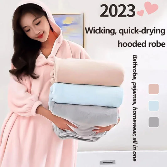 🎄KERSTUITVERKOOP 40% KORTING🎄Absorberende en sneldrogende badjas met capuchon