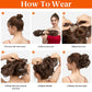 💇‍♀️ Waarom zou je nog ingewikkeld vlechten? Deze clip-in knot met zij kam geeft je direct een nonchalante, chique look – stevig vast, de hele dag.