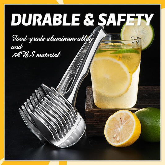 🍋 NU 50% KORTING! Creatieve Keukensnijder – Handzame snijhulp van voedselveilig aluminiumlegering, voor snel en eenvoudig snijden van citroen, tomaat, ui en zachte groenten & fruit.