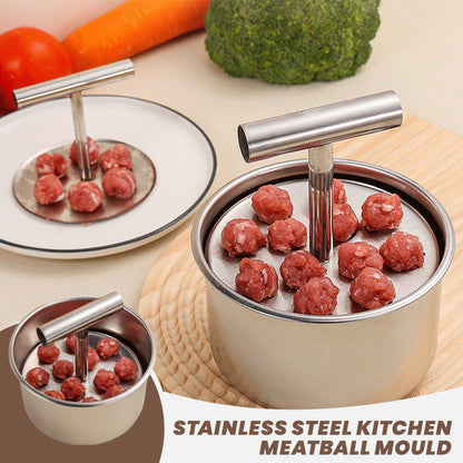 🥩🔥 50% KORTING! Nooit meer handmatig ballen draaien! Deze RVS gehaktballenpers met 6 of 12 gaten maakt in één keer perfect gelijkmatige gehaktballen – stevig, compact en vaatwasserbestendig!