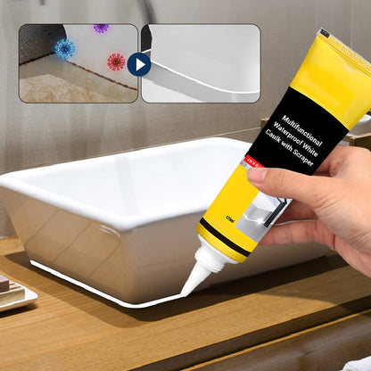 💥 50% KORTING! Multifunctionele waterdichte witte kit met schraper – voor een naadloze, waterdichte afwerking in één beweging!