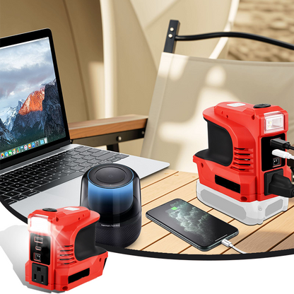 🔌【Smart Powerbank】Mini DC/AC-converter - 300W draagbare powerbank! ⚡ Geschikt voor auto's, campers, buitengebruik en zomerhuisjes