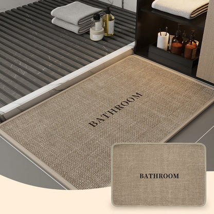 🚿✨ 3-in-1 Linnen Badkamervloermat! Anti-vlek + Antislip + Waterabsorberend – laat je badkamer vaarwel zeggen tegen glibberige en vieze nachtmerries! ✨✨