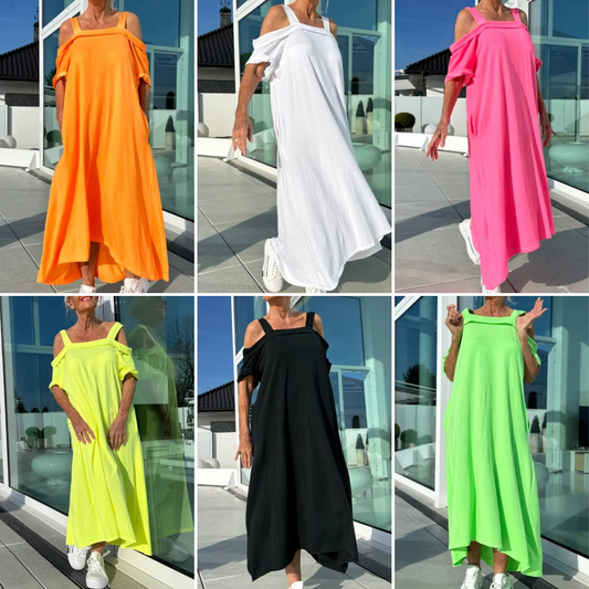 Casual Maxi Cold-shoulderjurk voor Dames
