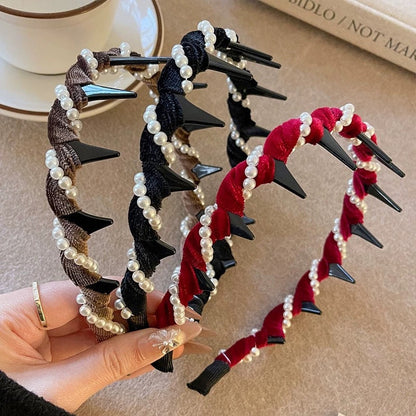 🔥Hot Sale🔥Vintage hoge Cranium kunstmatige parel haarband (50% UIT)