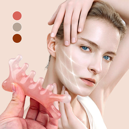 Multifunctionele hoofdhuid massagekam en Gua Sha hulpmiddel