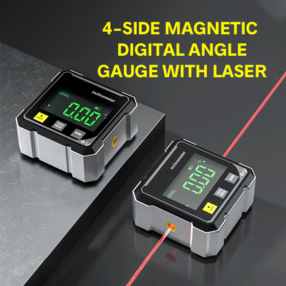 📐🔥 50% KORTING! Nooit meer scheve hoeken of meetfouten! Deze magnetische digitale hoekmeter met dual laser & 360° bereik meet tot 0,05° nauwkeurig – voor houtwerk, bouw & machinebouw!