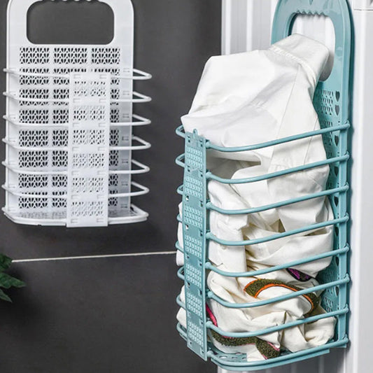 Opvouwbare wasmand voor aan de muur