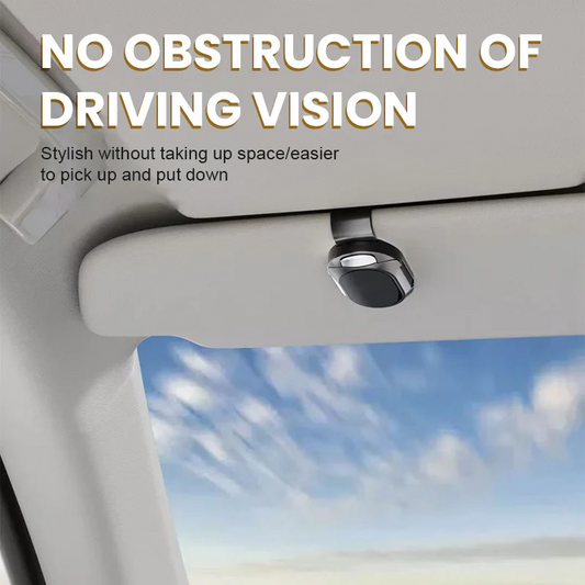 Multifunctionele zonnebrilhouder voor het zonnescherm van de auto