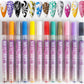 🎁🌈12 kleuren nail art pennen set💅