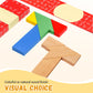 Houten T-vormig educatief puzzelspel