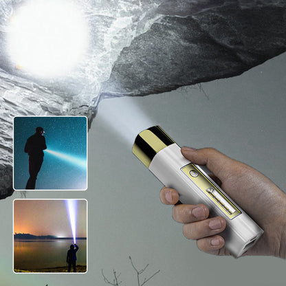 Mini 2-in-1 zaklamp met hoge lichtopbrengst en powerbank