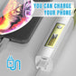 Mini 2-in-1 zaklamp met hoge lichtopbrengst en powerbank