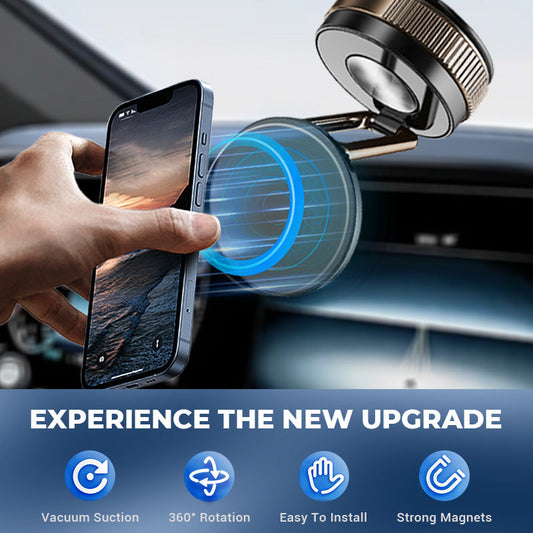 🚗💥 Stop met wiebelige telefoonhouders! Dé vacuüm-magneet houder met 360° rotatie – klik je telefoon vast, draai elke hoek, en hij blijft zitten, zelfs bij scherpe bochten. 50% KORTING!