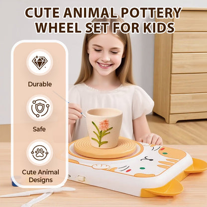 Schattige dierenpottenbakkersschijfset voor kinderen