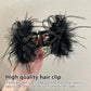 Creatief cadeau - Haarclip met veren en mesh, pluche