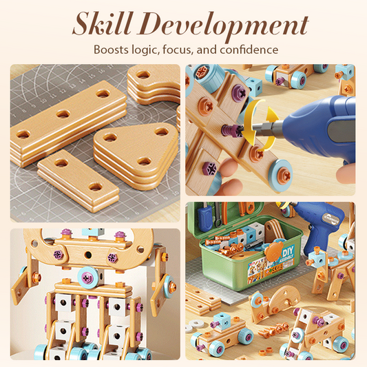 🎄🎁 Kerstspecial: 50% korting 💥Educatieve doe-het-zelf-speelgoedgereedschapsset voor kindere