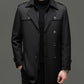 Trenchcoat voor Heren met Middellange Lengte en Afneembare Voering