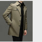 Trenchcoat voor Heren met Middellange Lengte en Afneembare Voering
