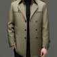 Trenchcoat voor Heren met Middellange Lengte en Afneembare Voering