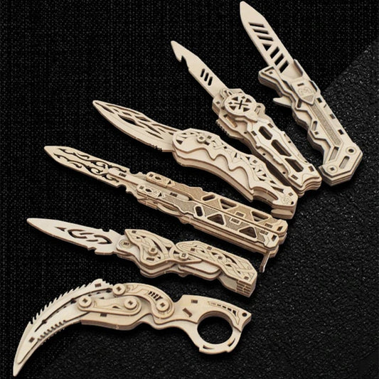 🖥️50% KORTING! Ken je dat legendarische mes uit je shooter? Bouw 'm nu zelf van hout. Klikt, schuift, voelt écht. Zodra hij af is: neerzetten als collectors item van een game-conventie!