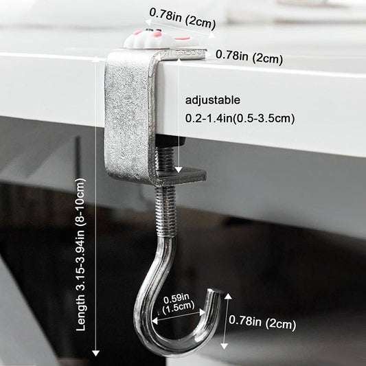 Verwijderbare haken zonder gaatjes voor op het bureau