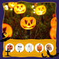 Halloween pompoen tuinpaal zonne-energie lamp