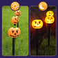 Halloween pompoen tuinpaal zonne-energie lamp