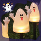 Halloween pompoen tuinpaal zonne-energie lamp