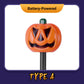 Halloween pompoen tuinpaal zonne-energie lamp