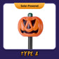 Halloween pompoen tuinpaal zonne-energie lamp