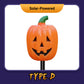 Halloween pompoen tuinpaal zonne-energie lamp