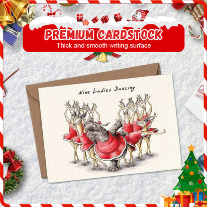 Twaalf dagen kerstkaarten set