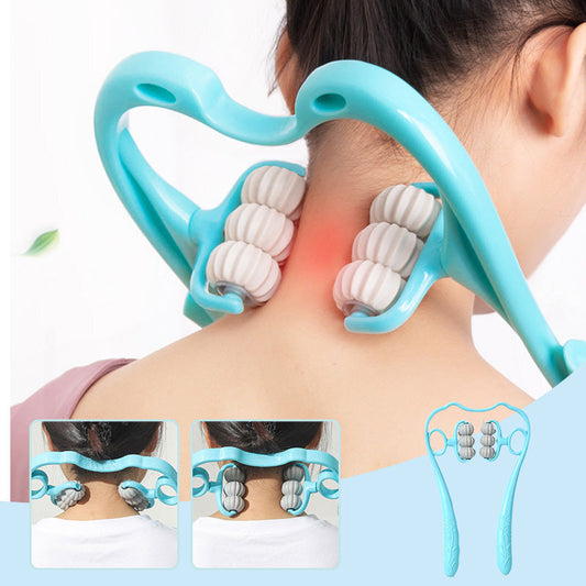 💆‍♂️🔧 50% KORTING! Alsof je een fysio in je handen hebt die je nek genadeloos kraakt! Deze handmassager met draaibare TPR-ballen perst stijfheid uit elke spier, bootst échte massage na, en is afwasbaar – nek, schouders, rug, jij bepaalt waar hij stopt!