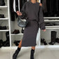 Dames Top & Mouwloze Jurk 2-delige Set