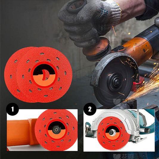 🔥⚡ 50% KORTING! Stop met het knoeien met afgebroken tegelranden! Deze multifunctionele slijpschijf voor de haakse slijper snijdt, slijpt en polijst rotsplaten, marmer en tegels – in 1 beweging perfect glad.