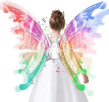 🦋✨ Kinder Elektrische Vlinder Feeënvleugels – Flapperend LED Licht, Gradiënt Ontwerp & Comfortabel Voor Verkleedfeestjes! 👧