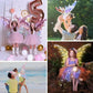 🦋✨ Kinder Elektrische Vlinder Feeënvleugels – Flapperend LED Licht, Gradiënt Ontwerp & Comfortabel Voor Verkleedfeestjes! 👧