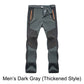 Winddichte, waterdichte, warme wandelbroek met elastische tailleband
